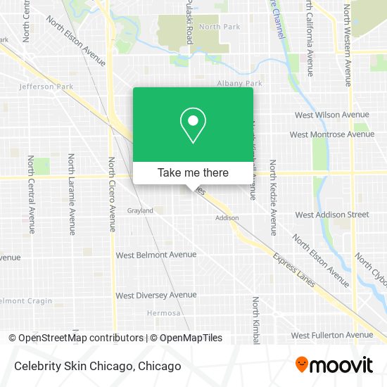Celebrity Skin Chicago map
