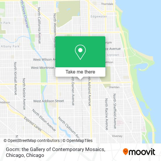 Gocm: the Gallery of Contemporary Mosaics, Chicago map