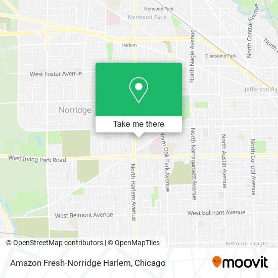 Amazon Fresh-Norridge Harlem map