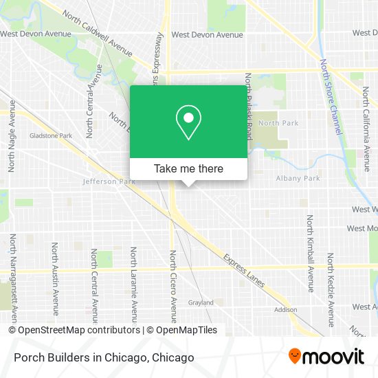 Porch Builders in Chicago map