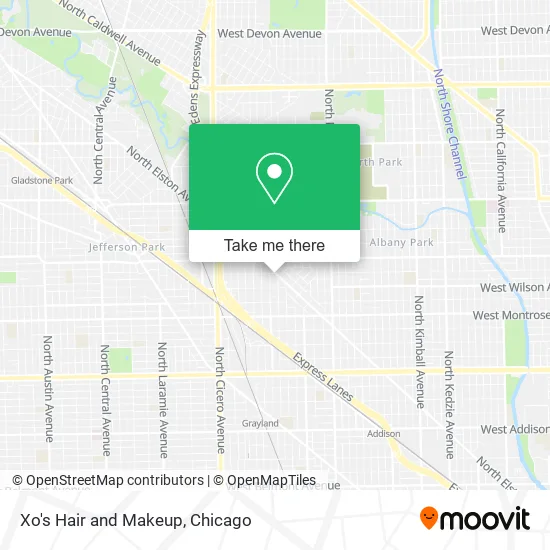 Xo's Hair and Makeup map