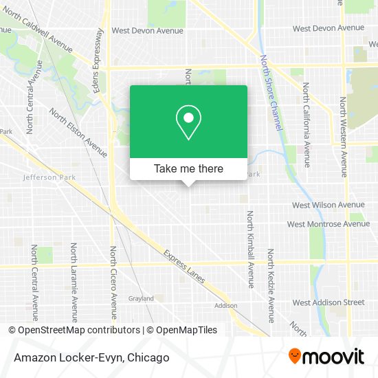 Mapa de Amazon Locker-Evyn