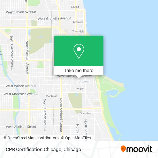 Mapa de CPR Certification Chicago