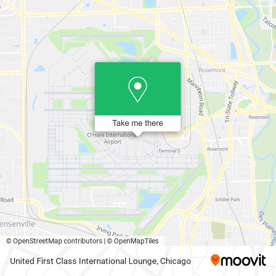 Mapa de United First Class International Lounge