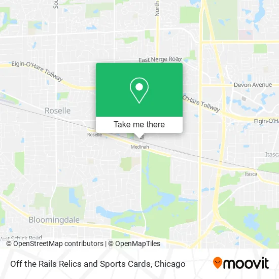 Mapa de Off the Rails Relics and Sports Cards
