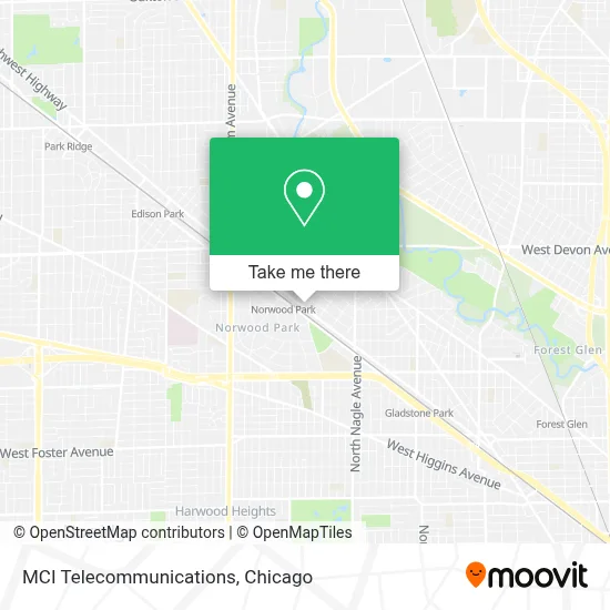 MCI Telecommunications map
