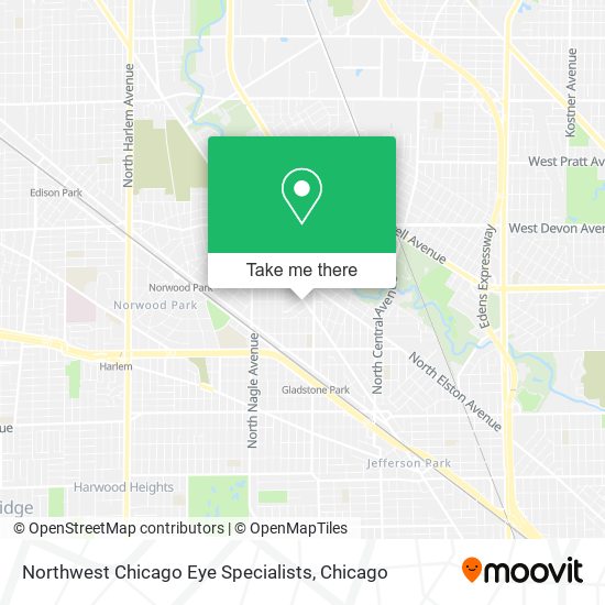 Northwest Chicago Eye Specialists map