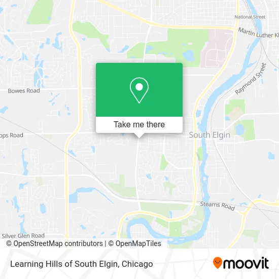 Learning Hills of South Elgin map