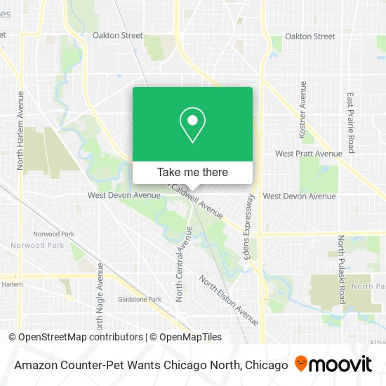 Mapa de Amazon Counter-Pet Wants Chicago North
