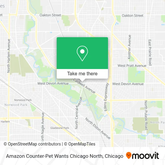Amazon Counter-Pet Wants Chicago North map