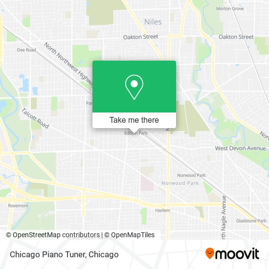 Mapa de Chicago Piano Tuner