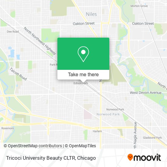Mapa de Tricoci University Beauty CLTR