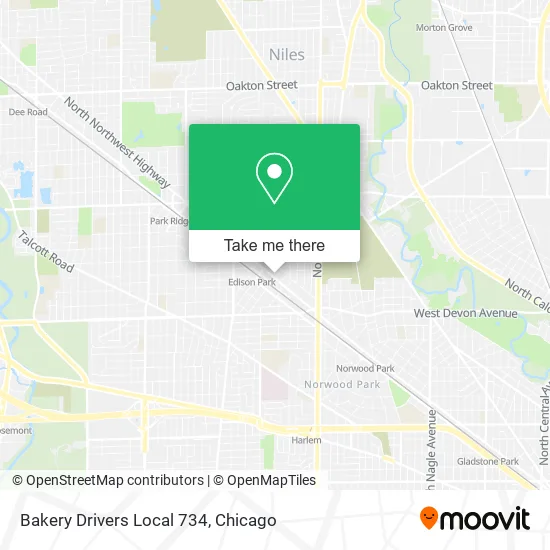 Bakery Drivers Local 734 map