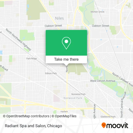 Radiant Spa and Salon map