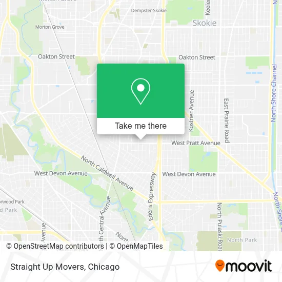 Straight Up Movers map