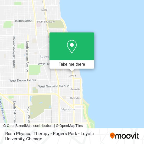 Rush Physical Therapy - Rogers Park - Loyola University map
