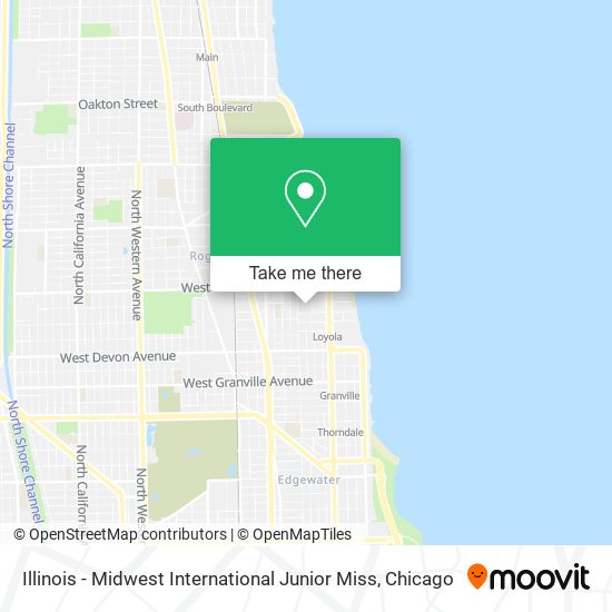 Mapa de Illinois - Midwest International Junior Miss
