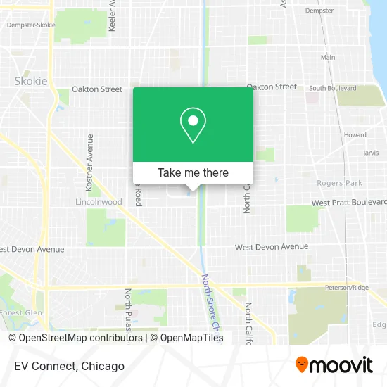 EV Connect map