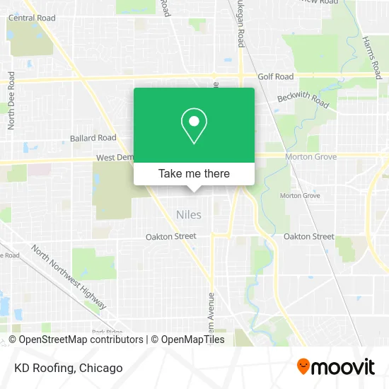 KD Roofing map