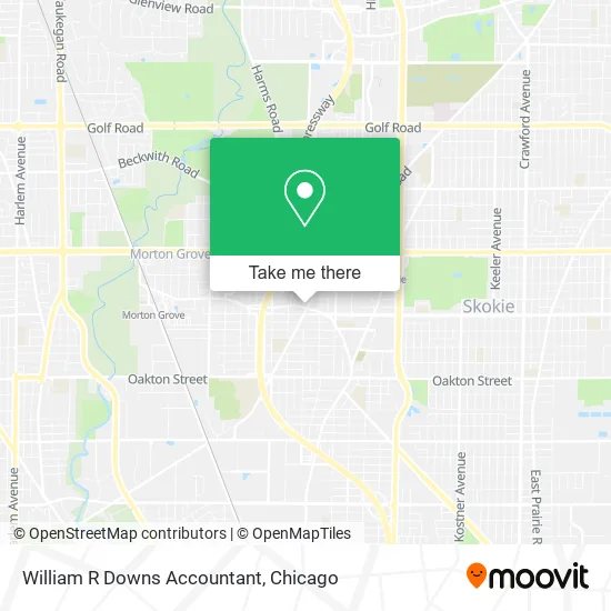 William R Downs Accountant map