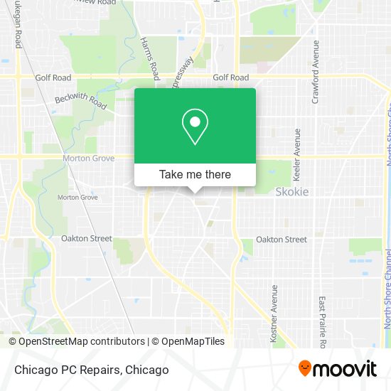 Mapa de Chicago PC Repairs