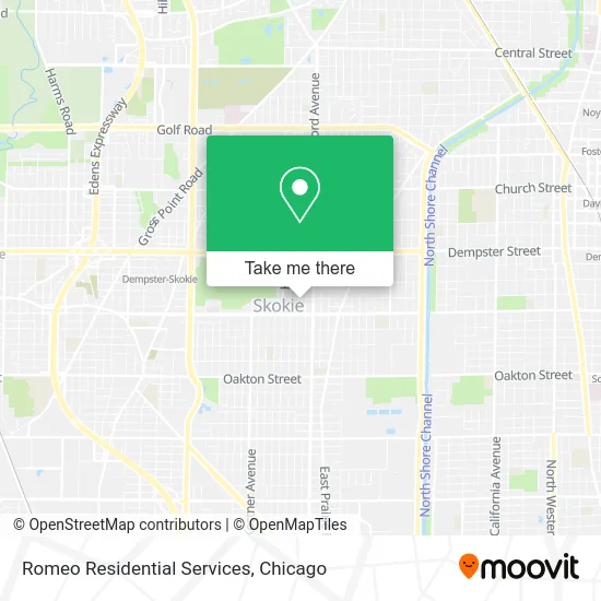 Romeo Residential Services map