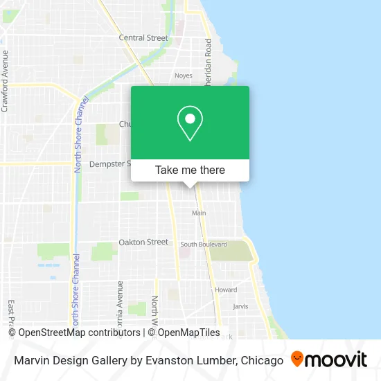 Marvin Design Gallery by Evanston Lumber map