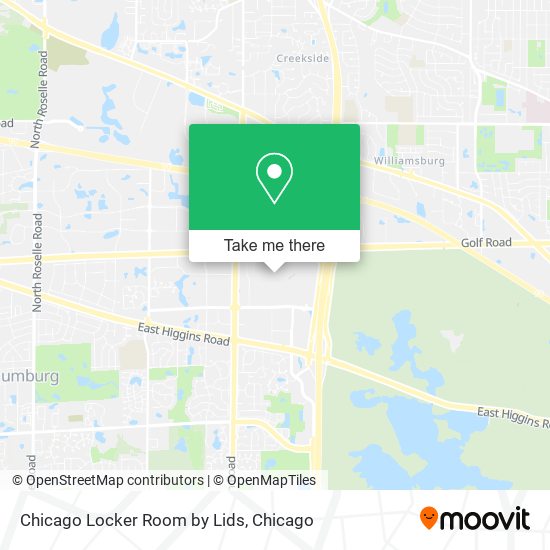 Chicago Locker Room by Lids map