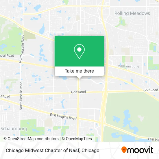 Chicago Midwest Chapter of Nasf map