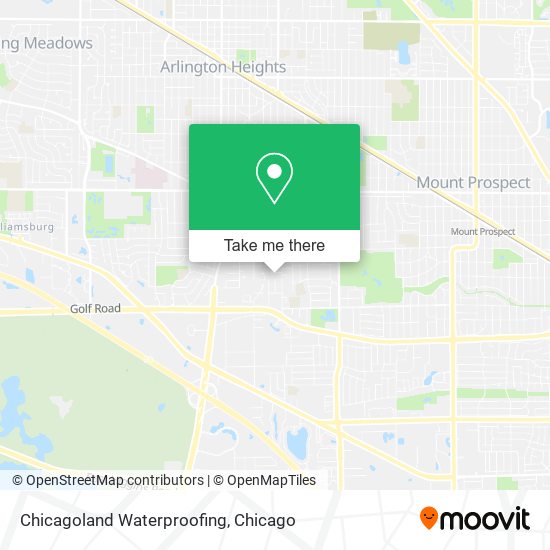 Mapa de Chicagoland Waterproofing