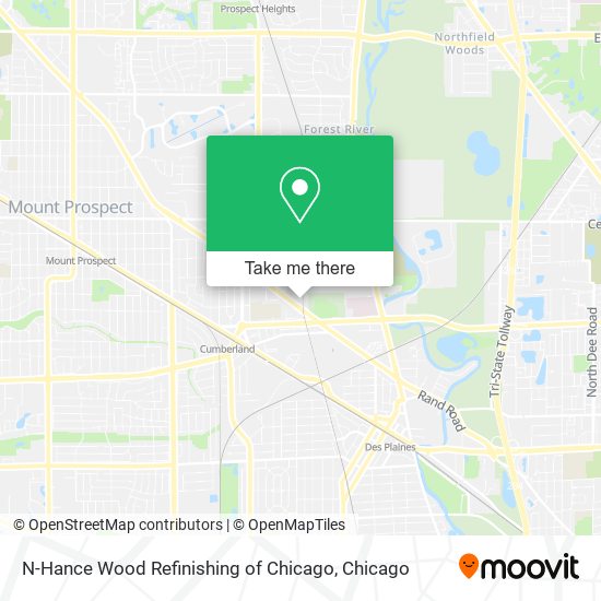 N-Hance Wood Refinishing of Chicago map