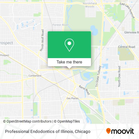 Mapa de Professional Endodontics of Illinois