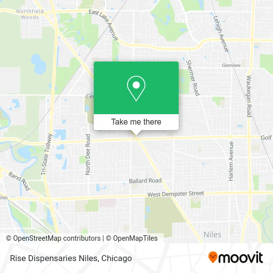 Rise Dispensaries Niles map