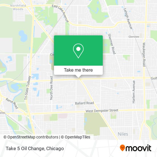 Take 5 Oil Change map