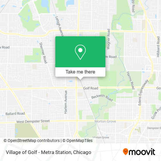 Mapa de Village of Golf - Metra Station