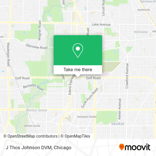 J Thos Johnson DVM map