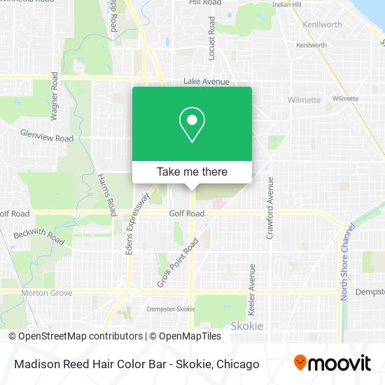Madison Reed Hair Color Bar - Skokie map