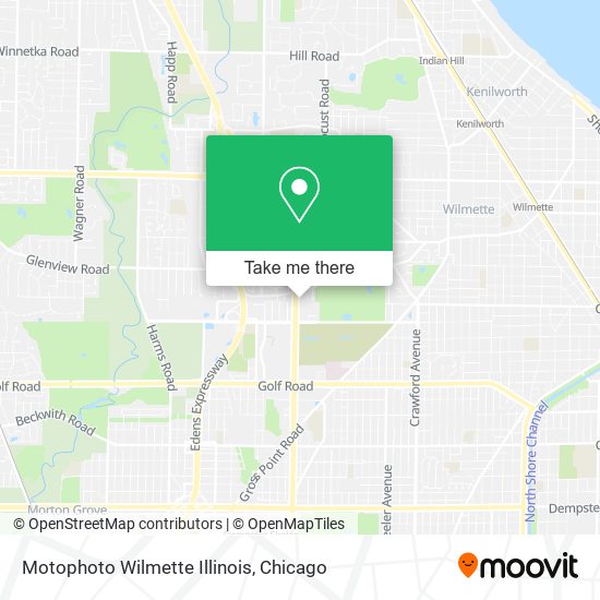 Mapa de Motophoto Wilmette Illinois