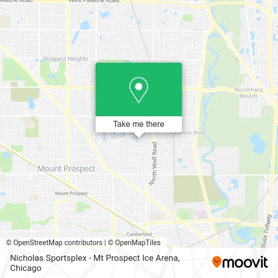 Nicholas Sportsplex - Mt Prospect Ice Arena map