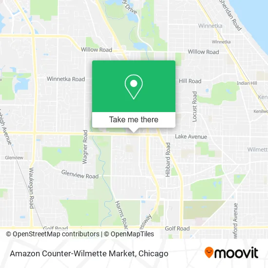 Amazon Counter-Wilmette Market map