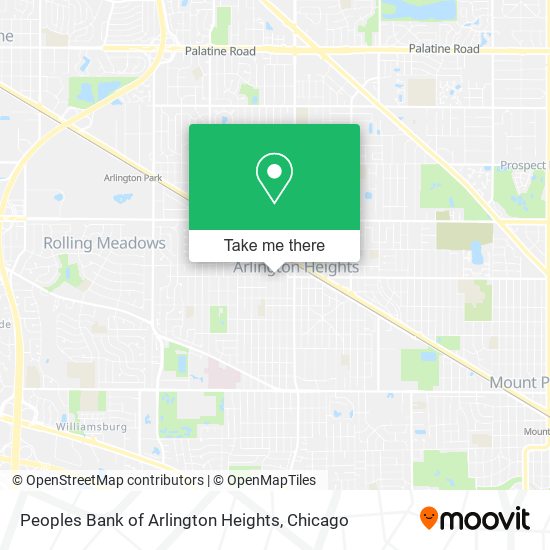 Peoples Bank of Arlington Heights map