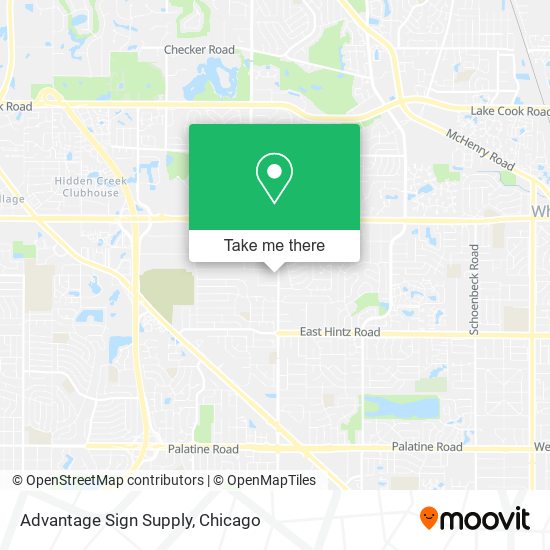 Mapa de Advantage Sign Supply