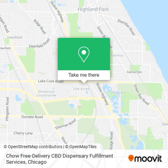 Chow Free-Delivery CBD Dispensary Fulfillment Services map