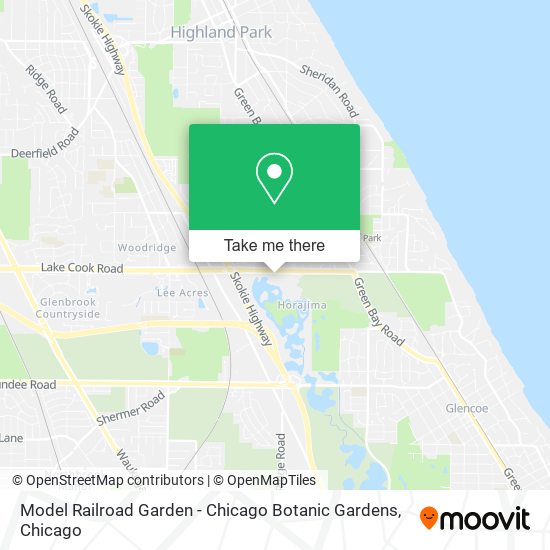 Model Railroad Garden - Chicago Botanic Gardens map
