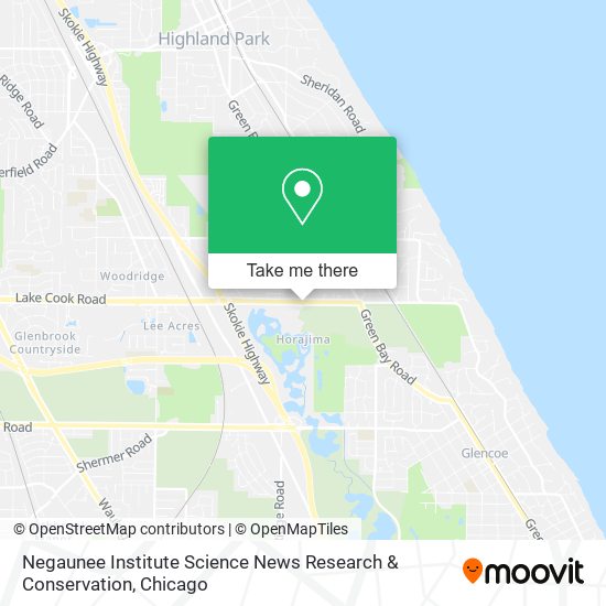 Mapa de Negaunee Institute Science News Research & Conservation