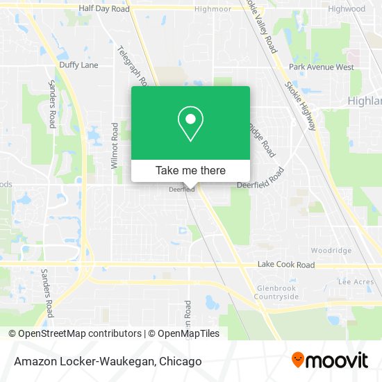Amazon Locker-Waukegan map