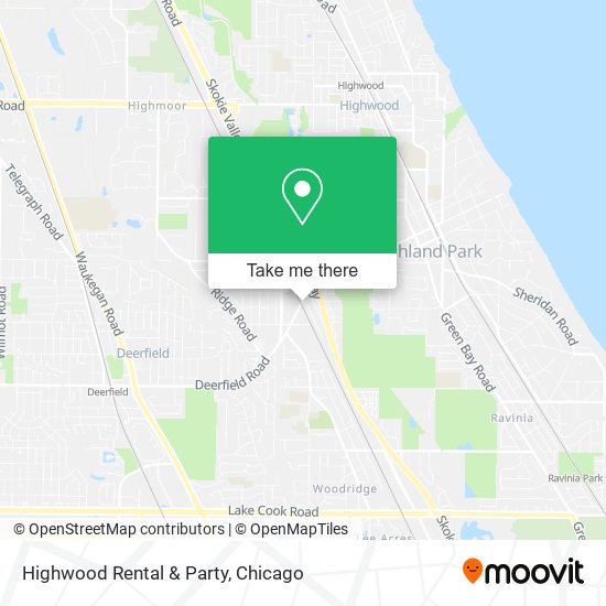 Highwood Rental & Party map
