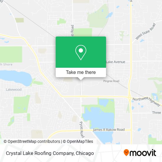 Crystal Lake Roofing Company map