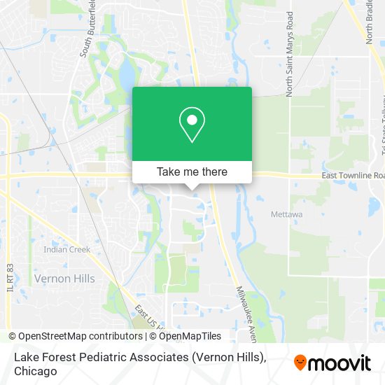 Lake Forest Pediatric Associates (Vernon Hills) map