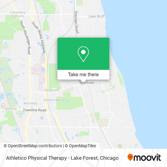 Mapa de Athletico Physical Therapy - Lake Forest